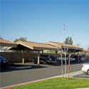 Gable Carport with Open Ends and Tile Roofing